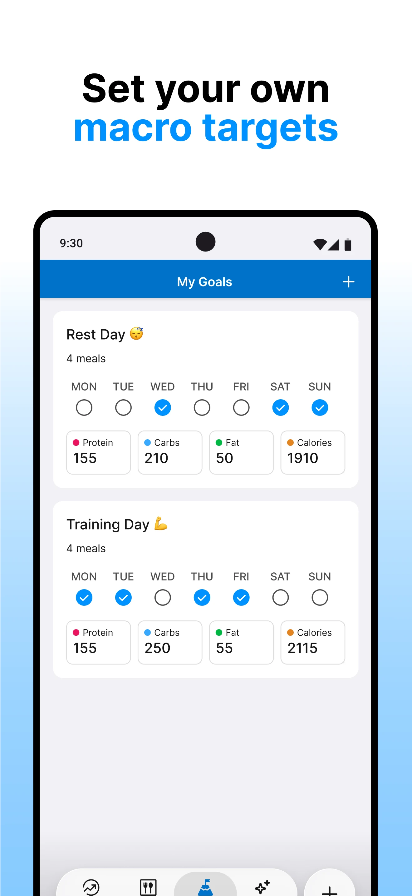 MacrosFirst - Macro Tracker screenshot